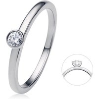 ONE ELEMENT Diamantring 0.1 ct Diamant Brillant Zarge Ring aus 585 Weißgold, Damen Gold Schmuck Zarge von ONE ELEMENT