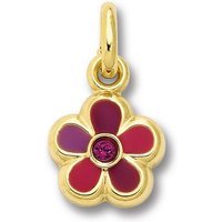 ONE ELEMENT Kettenanhänger Zirkonia Blume Anhänger aus 333 Gelbgold, Damen Gold Schmuck Blume von ONE ELEMENT