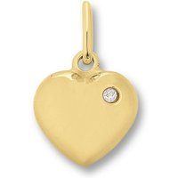 ONE ELEMENT Kettenanhänger Zirkonia Herz Herz Anhänger aus 333 Gelbgold, Damen Gold Schmuck Herz von ONE ELEMENT