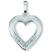 ONE ELEMENT Kettenanhänger Zirkonia Herz Herz Anhänger aus 925 Silber, Damen Silber Schmuck Herz von ONE ELEMENT