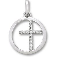 ONE ELEMENT Kettenanhänger Zirkonia Kreuz Anhänger aus 925 Silber, Damen Silber Schmuck von ONE ELEMENT