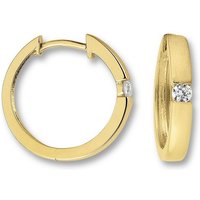 ONE ELEMENT Paar Creolen Zirkonia Ohrringe Creolen aus 333 Gelbgold, Damen Gold Schmuck von ONE ELEMENT