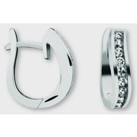 ONE ELEMENT Paar Creolen Zirkonia Ohrringe Creolen aus 925 Silber, Damen Silber Schmuck von ONE ELEMENT