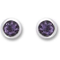 ONE ELEMENT Paar Ohrstecker Amethyst Zarge Ohrringe Ohrstecker aus 333 Weißgold, Damen Gold Schmuck Zarge von ONE ELEMENT