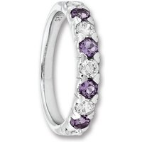 ONE ELEMENT Silberring Zirkonia & Amethyst Ring aus 925 Silber, Damen Silber Schmuck von ONE ELEMENT