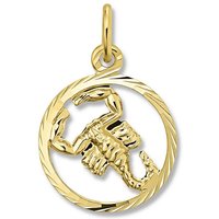 ONE ELEMENT Sternzeichenanhänger Skorpion Sternzeichen Anhänger aus 333 Gelbgold, Damen Gold Schmuck Skorpion von ONE ELEMENT