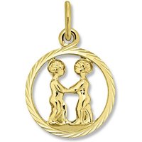 ONE ELEMENT Sternzeichenanhänger Zwilling Sternzeichen Anhänger aus 333 Gelbgold, Damen Gold Schmuck Zwilling von ONE ELEMENT