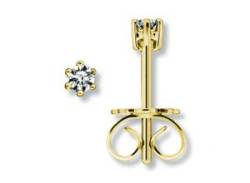 Paar Ohrstecker ONE ELEMENT "0.2 ct Diamant Brillant Ohrringe aus 585 Gelbgold" Gr. Damen, 0.2 ct, Diamanten, goldfarben (gold) Damen Ohrstecker von ONE ELEMENT