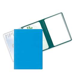 Kreditkartenetui für Kreditkarten, magnetisch, Ausweishalter, 3 Fächer, Grün, 2 Stück, aus PVC, verschiedene Farben, hellblau von ONE SHOP di Bracalente Piero