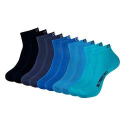 ONE STRANGE ROCK Herren Damen Quarter Socken Kurzsocken 5, 10, 15, 20, 30 Paar, Farbe:Blau - 5er Pack, Größe:35-38, Artikel:-601 mystic ocean von ONE STRANGE ROCK