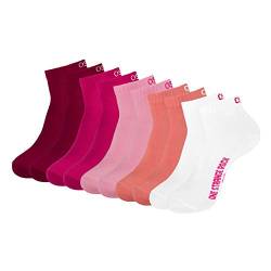 ONE STRANGE ROCK Herren Damen Quarter Socken Kurzsocken 5, 10, 15, 20, 30 Paar, Farbe:Pink/Rosa/Weiß - 5er Pack, Größe:39-42, Artikel:-401 pink unicorn von ONE STRANGE ROCK