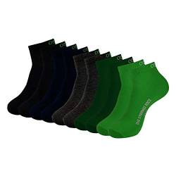 ONE STRANGE ROCK Herren Damen Quarter Socken Kurzsocken 5, 10, 15, 20, 30 Paar, Farbe:Schwarz/Blau/Grau/Grün - 5er Pack, Größe:47-50, Artikel:-701 dark forest von ONE STRANGE ROCK