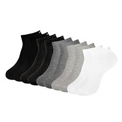 ONE STRANGE ROCK Herren Damen Sneaker Socken 5, 10, 15, 20, 30 Paar, Farbe:Schwarz/Grau/Weiß - 5er Pack, Größe:39-42 von ONE STRANGE ROCK