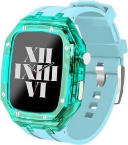 ONECMN 45 mm 44 mm, transparentes Uhrengehäuse, Gummiband, für Apple Watch Ultra 8, 7, 6, 5, 4 SE, Gummi, Sport, klare Lünette, Ersatzzubehör, 45 mm, Achat von ONECMN