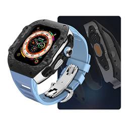 ONECMN Modifikations-Mod-Kit für Apple Watch Ultra 49 mm, Kohlefaser-Schutzhülle, Silikonband für iWatch Serie 8, 7, 45 mm, 44 mm (Farbe: BH, Größe: 49 mm für 8 Ultra), 49mm for 8 Ultra, Achat von ONECMN