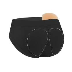 ONEFENG Crossdressing Gaff Panty für Crossdresser Feminine Hiding Gaffs Thong Unterwäsche mit Hip Butter Lifter Pads von ONEFENG