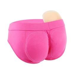 ONEFENG Crossdressing Gaff Panty für Crossdresser Feminine Hiding Gaffs Thong Unterwäsche mit Hip Butter Lifter Pads von ONEFENG