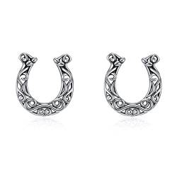 925 Sterling Silber Lucky Hufeisen Ohrringe Ohrstecker für Mädchen Frauen Western Geschenk Schmuck für Cowgirl von ONEFINITY