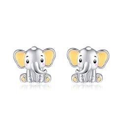 Elefanten Ohrringe 925 Sterling Silber Niedliche Elefanten Ohrstecker Für Damen Tier Schmuck Geschenke Für Herren Damen von ONEFINITY