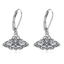 Motten Ohrringe 925Er Sterlingsilber Luna Motten Ohrringe Gothic Skelett Tiere Punk Schmuck Geschenke Für Frauen Und Mädchen von ONEFINITY