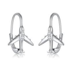 ONEFINITY Airplane Earrings 925 Sterling Silver Lever Back Airplane Earrings Jewelry for Women von ONEFINITY