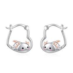 ONEFINITY Axolotl Ohrringe für Mädchen 925 Sterling Silber Axolotl Hoop Ohrringe Cute Animal Axolotl Schmuck Geschenke für Damen von ONEFINITY