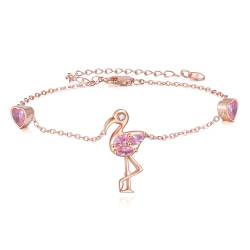 ONEFINITY Flamingo-Armband Für Damen 925 Sterling Silber Flamingo-Armband Rosa Flamingo-Schmuck Geschenk von ONEFINITY