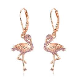 ONEFINITY Flamingo Ohrringe für Damen 925 Sterling Silber Rosa Flamingo Ohrringe baumeln Flamingo-Schmuck Geschenk von ONEFINITY