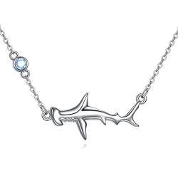 ONEFINITY Hammerhead Hai-Halskette aus Sterlingsilber, Haifisch-Anhänger, Geschenk für Taucher, Frauen und Mädchen von ONEFINITY