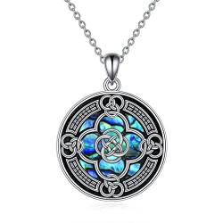 ONEFINITY Keltischer Knoten Halskette 925 Silber keltischer Anhänger Kette Keltischer Schmuck Damen von ONEFINITY