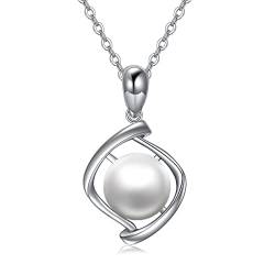 ONEFINITY Perlen Halskette Frauen Mädchen Sterling Silber Vintage Emulation Perlen Anhänger Schmuck Geschenke von ONEFINITY