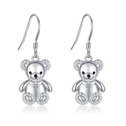 ONEFINITY Teddybär-Ohrringe 925 Sterling Silber Bär Ohrringe Niedlicher Teddybär Schmuck Geschenk Für Damen Mädchen von ONEFINITY