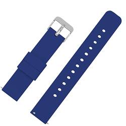 ONKUO Uhrenarmband Smartwatch Ersatzarmbander für Herrenuhr Damenuhr, Quick Release Wechselarmband, Silikon Uhrenarmbänder Ersatzarmband Watch Strap 22mm 20mm 18mm (18mm, Dunkelblau) von ONKUO