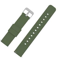 ONKUO Uhrenarmband Smartwatch Ersatzarmbander für Herrenuhr Damenuhr, Quick Release Wechselarmband, Silikon Uhrenarmbänder Ersatzarmband Watch Strap 22mm 20mm 18mm (18mm, Grün) von ONKUO