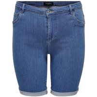 ONLY CARMAKOMA Jeansshorts Plus Size Denim Jeans Shorts Kurze Stretch Bermuda Hose CARTHUNDER 4956 in Blau von ONLY CARMAKOMA