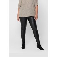 ONLY CARMAKOMA Lederimitathose Kunstleder Hose Plus Size Elegante Leggings Basic CARROOL 6506 in Schwarz von ONLY CARMAKOMA