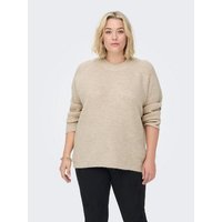 ONLY CARMAKOMA Strickpullover Curve Strick Pullover Rundhals Langarm Sweater CARJADE 6507 in Beige von ONLY CARMAKOMA