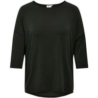 ONLY CARMAKOMA T-Shirt Curvy 3/4 Arm Shirt Plus Size Longsleeve Dünn CARLAMOUR (1-tlg) 3876 in Grün-3 von ONLY CARMAKOMA