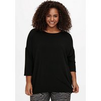 ONLY CARMAKOMA T-Shirt Curvy 3/4 Arm Shirt Plus Size Longsleeve Dünn CARLAMOUR (1-tlg) 3876 in Schwarz von ONLY CARMAKOMA