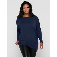 ONLY CARMAKOMA T-Shirt Long Curvy Shirt Plus Size Longsleeve Übergröße CARCAMA (1-tlg) 3901 in Dunkelblau von ONLY CARMAKOMA