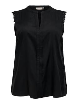 ONLY CARMAKOMA Damen Ärmellose Bluse Große Größen | Basic Design Shirt | Curvy Plus Big Size Übergröße, Farben:Schwarz, Größe:54 von ONLY Carmakoma