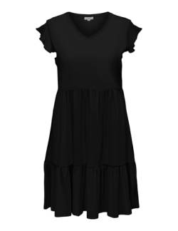 ONLY CARMAKOMA Damen CARMAY Life Cap SL Frill Dress JRS NOOS Midikleid, Black, 46-48 von ONLY Carmakoma