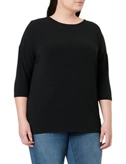 ONLY CARMAKOMA Damen Carlamour 3/4 Jrs Noos Top, Schwarz, 42-44 Große Größen EU von ONLY Carmakoma