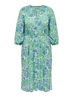 ONLY CARMAKOMA Damen Carmiranda Life Blk Dress Aop Kleid, Pastel Turquoise/Aop:paisley Flower, 44 Große Größen EU von ONLY Carmakoma