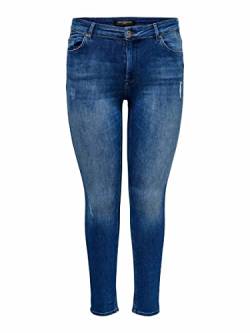 ONLY CARMAKOMA Damen Carwilly Reg DNM Tai Noos Skinny-fit-Jeans, Medium Blue Denim, 42W / 32L EU von ONLY Carmakoma