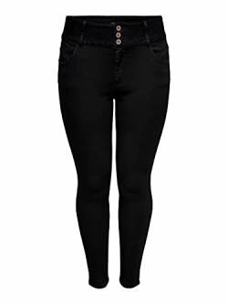 ONLY Carmakoma Damen Caranna Hw Sk Ank Black Jeans, Black, 42W 34L EU von ONLY Carmakoma