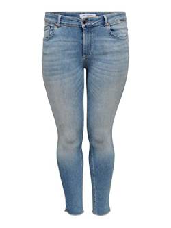 ONLY Carmakoma Damen Carwilly Reg Ank Sk Rea1467 Noos Jeans, Light Blue Denim, 44W / 32L EU von ONLY Carmakoma