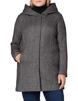 ONLY Carmakoma Women's CARSEDONA Light Coat OTW NOOS Mantel, Dark Grey Melange, M-46/48 von ONLY Carmakoma