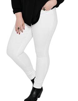 Only Carmakoma Damen Caraugusta Hw Skinny White Noos Jeans, White, 42W 32L EU von ONLY Carmakoma