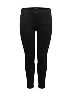 Only Carmakoma Damen Carwilly Reg Sk Ak Raw Rea2343 Noos Jeans, Schwarz, 52W / 34L von ONLY Carmakoma